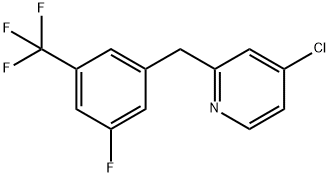 4-氯-2-(3-氟-5-(三氟甲基)苄基)吡啶 结构式