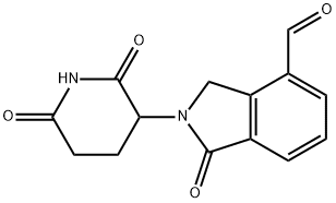 2-(2,6-二氧代-3-哌啶基)-2,3-二氢-1-氧代-1H-异吲哚-4-甲醛 结构式