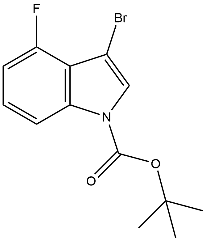 1-BOC-3-溴-4-氟吲哚 结构式