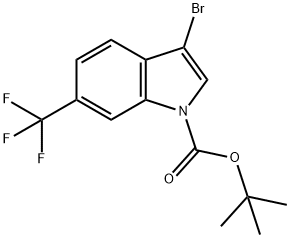 1-BOC-3-溴-6-(三氟甲基)吲哚 结构式