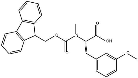 FMOC-N-甲基3-甲氧基-L-苯丙氨酸 结构式