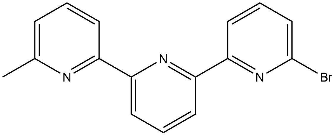 6-溴-6'-甲基-2,2'-:6'-,2''-联吡啶 结构式