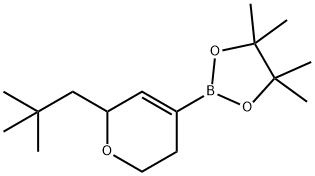 4,4,5,5-四甲基-2-(6-新戊基-3,6-二氢2H-吡喃-4-基)-1,3,2-二氧硼杂环戊烷 结构式