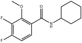 N-cyclohexyl-3,4-difluoro-2-methoxybenzamide 结构式