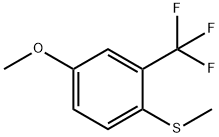 (4-Methoxy-2-(trifluoromethyl)phenyl)(methyl)sulfane 结构式