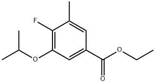 Ethyl 4-fluoro-3-isopropoxy-5-methylbenzoate 结构式