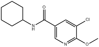 5-Chloro-N-cyclohexyl-6-methoxynicotinamide 结构式