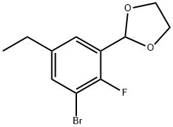 2-(3-Bromo-5-ethyl-2-fluorophenyl)-1,3-dioxolane 结构式