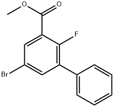 Methyl 5-bromo-2-fluoro-[1,1'-biphenyl]-3-carboxylate 结构式
