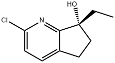 (R)-2-氯-7-乙基-6,7-二氢-5H-环戊[B]吡啶-7-醇 结构式