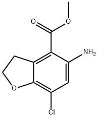 5-氨基-7-氯-2,3-二氢苯并呋喃-4-羧酸甲酯 结构式