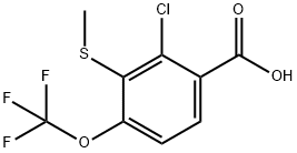 2-氯-3-(甲硫基)-4-(三氟甲氧基)苯甲酸 结构式