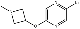 Pyrazine, 2-bromo-5-[(1-methyl-3-azetidinyl)oxy]- 结构式