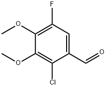 2-氯-5-氟-3,4-二甲氧基苯甲醛 结构式