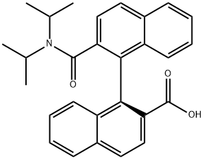 (1S)-2′-[[双(1-甲基乙基)氨基]羰基][1,1′-联萘]-2-羧酸 结构式