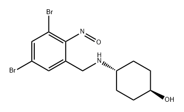 Cyclohexanol, 4-[[(3,5-dibromo-2-nitrosophenyl)methyl]amino]-, trans-