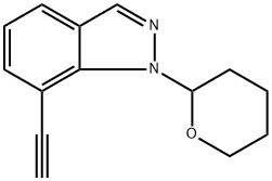 7-乙炔基-1-(四氢2H-吡喃-2-基)-1H-吲唑 结构式