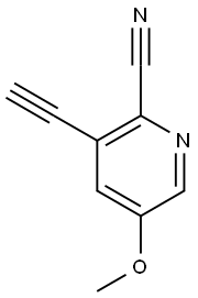 3-乙炔基-5-甲氧基吡啶腈 结构式