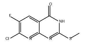 7-氯-6-氟-2-(甲硫基)吡啶并[2,3-D]嘧啶-4-醇 结构式