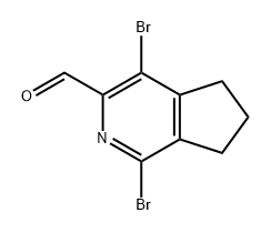 5H-CYCLOPENTA[C]PYRIDINE-3-CARBOXALDEHYDE, 1,4-DIBROMO-6,7-DIHYDRO- 结构式