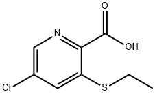 2-Pyridinecarboxylic acid, 5-chloro-3-(ethylthio)- 结构式