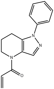 1-{1-phenyl-1H,4H,5H,6H,7H-pyrazolo[4,3-b]pyridin-4-yl}prop-2-en-1-one 结构式