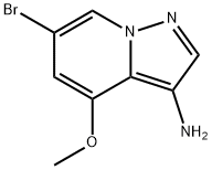 6-溴-4-甲氧基-3-氨基吡唑并[1,5-A]吡啶 结构式