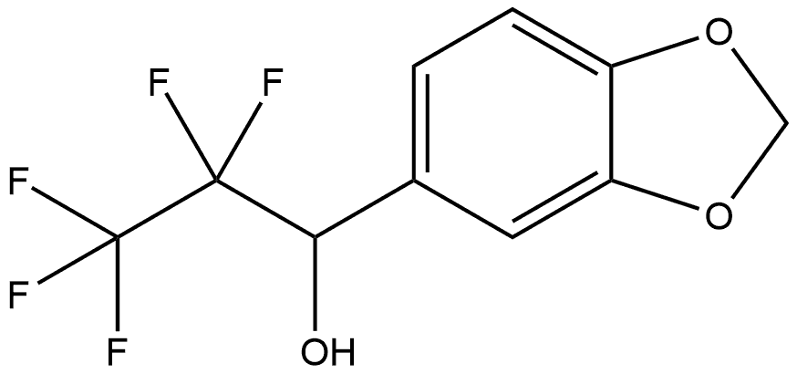 α-(1,1,2,2,2-Pentafluoroethyl)-1,3-benzodioxole-5-methanol 结构式