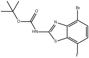 (4-溴-7-氟苯并[D]噻唑-2-基)氨基甲酸叔丁酯 结构式