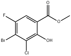 4-溴-3-氯-5-氟-2-羟基苯甲酸甲酯 结构式