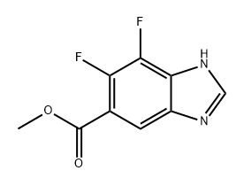1H-Benzimidazole-5-carboxylic acid, 6,7-difluoro-, methyl ester 结构式