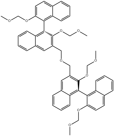 1,1'-Binaphthalene, 3,3''-[oxybis(methylene)]bis[2,2'-bis(methoxymethoxy)-, (1R,1''R)- 结构式