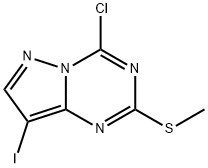 4-氯-8-碘-2-(甲硫基)吡唑并[1,5-A][1,3,5]三嗪 结构式