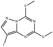 8-碘-2,4-双(甲硫基)吡唑并[1,5-A]-1,3,5-三嗪 结构式