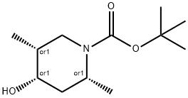 (2R,4S,5R)-4-羟基-2,5-二甲基哌啶-1-羧酸叔丁酯 结构式