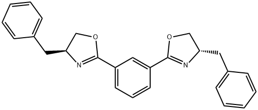 1,3-双((S)-4-苄基-4,5-二氢恶唑-2-基)苯 结构式