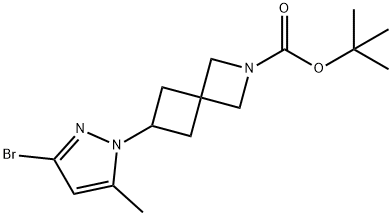 4-(3-溴-5-甲基-1H-吡唑)-2-(叔丁氧基羰基)-2-氮杂螺[3.3]庚烷 结构式