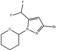 3-溴-5-(二氟甲基)-1-(四氢2H-吡喃-2-基)-1H-吡唑 结构式