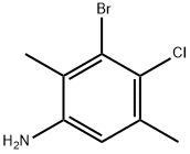 3-溴-4-氯-2,5-二甲基苯胺 结构式