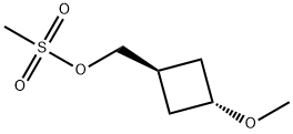 TRANS-3-甲氧基环丁基)甲基磺酸甲酯 结构式