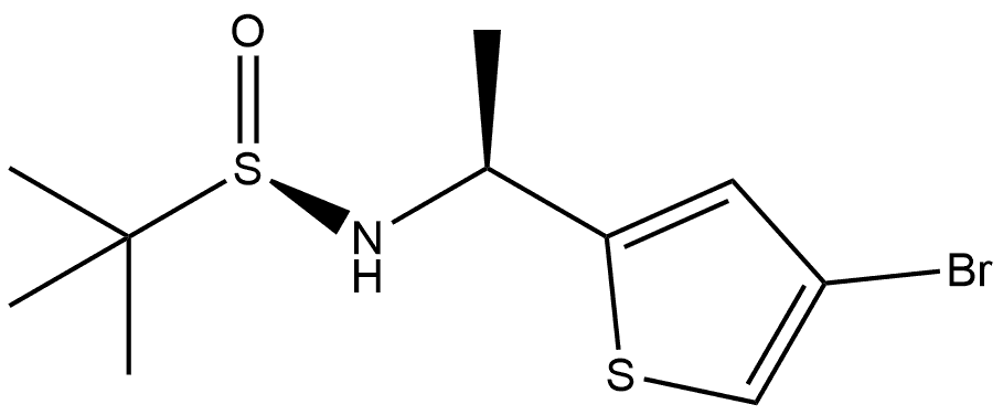 (R)-N-((S)-1-(4-溴噻吩-2-基)乙基)-2-甲基丙烷-2-亚磺酰胺 结构式