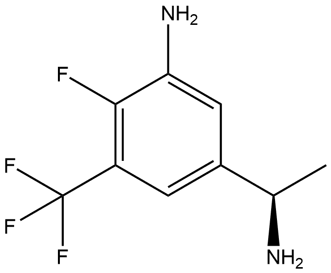 (AR)-3-氨基-4-氟-Α-甲基-5-(三氟甲基)苯甲胺 结构式