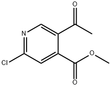 5-乙酰-2-氯异烟酸甲酯 结构式