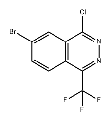 6-溴-4-氯-1-(三氟甲基)邻苯二甲嗪 结构式