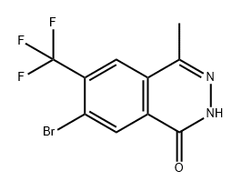 7-溴-4-甲基-6-(三氟甲基)酞嗪-1(2H)-酮 结构式