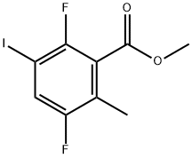 2,5-二氟-3-碘-6-甲基苯甲酸甲酯 结构式