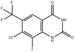 7-氯-8-碘-6-(三氟甲基)喹唑啉-2,4(1H,3H)-二酮 结构式