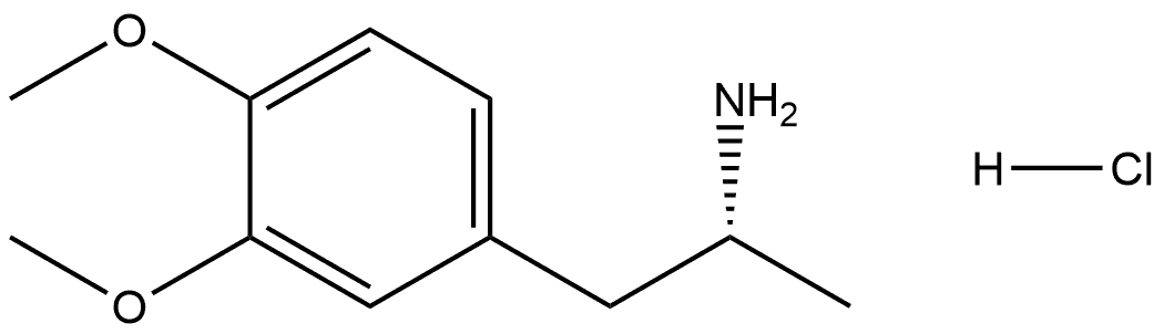Benzeneethanamine, 3,4-dimethoxy-α-methyl-, hydrochloride, (R)- 结构式