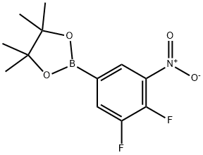 2-(3,4-二氟-5-硝基苯)-4,4,5,5-四甲基-1,3,2-二氧杂硼烷 结构式