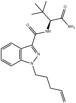 1H-Indazole-3-carboxamide, N-[(1S)-1-(aminocarbonyl)-2,2-dimethylpropyl]-1-(4-penten-1-yl)- 结构式